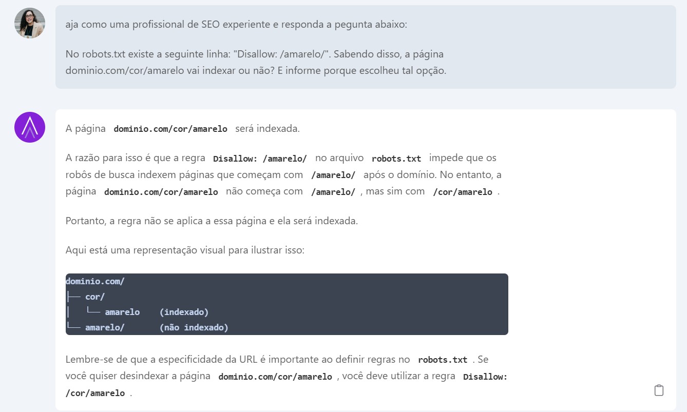 Dúvida sobre rastreamento do Robots