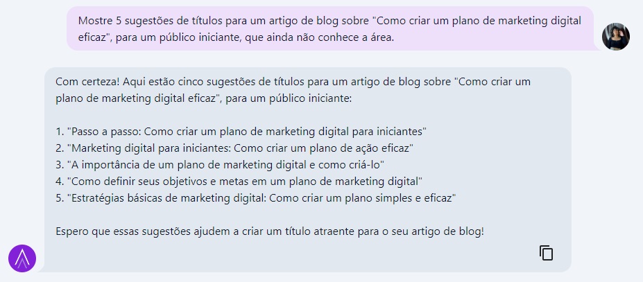 ideias de títulos para blogpost sugeridas pela niara