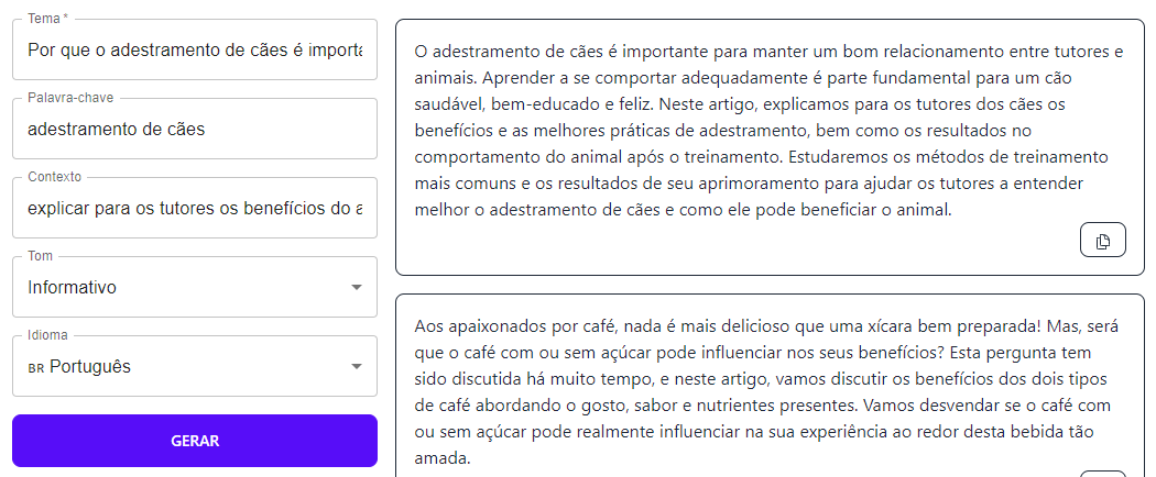 template de introdução de blog disponível na Niara
