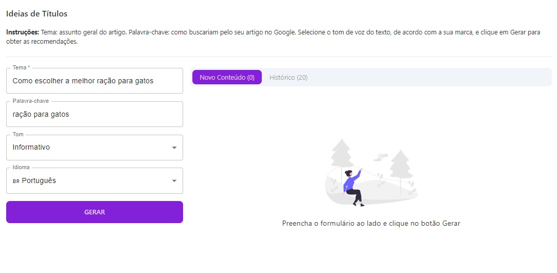 Print do template Ideias de Títulos da Niara
