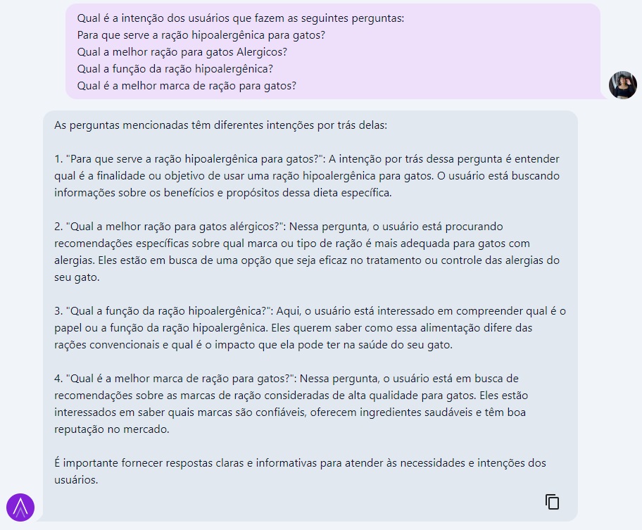 print mostrando niara verificando a intenção de busca por trás de cada pergunta feita no PAA do google