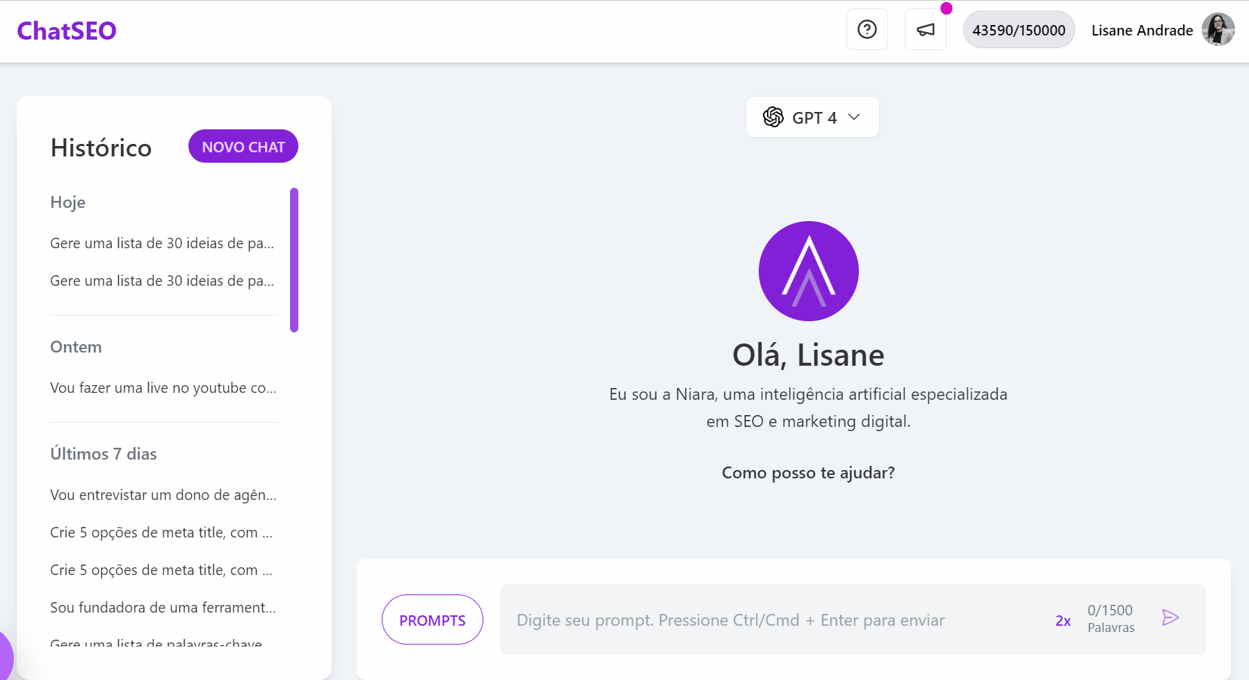 palavras-chave de acordo com o funil de vendas com o ChatSEO