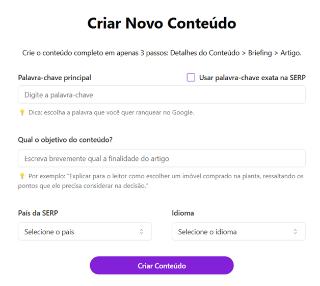 detalhamento do artigo, etapa do Fluxo do Conteúdo