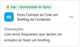  gap de conteúdo