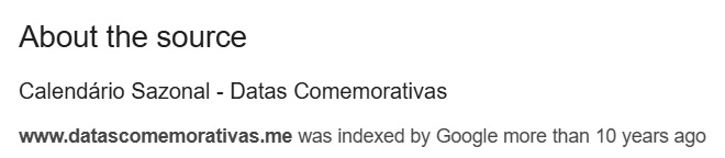 õ dadtascomemorativas.me foi indexado pela primeira pelo Google há 10 anos 