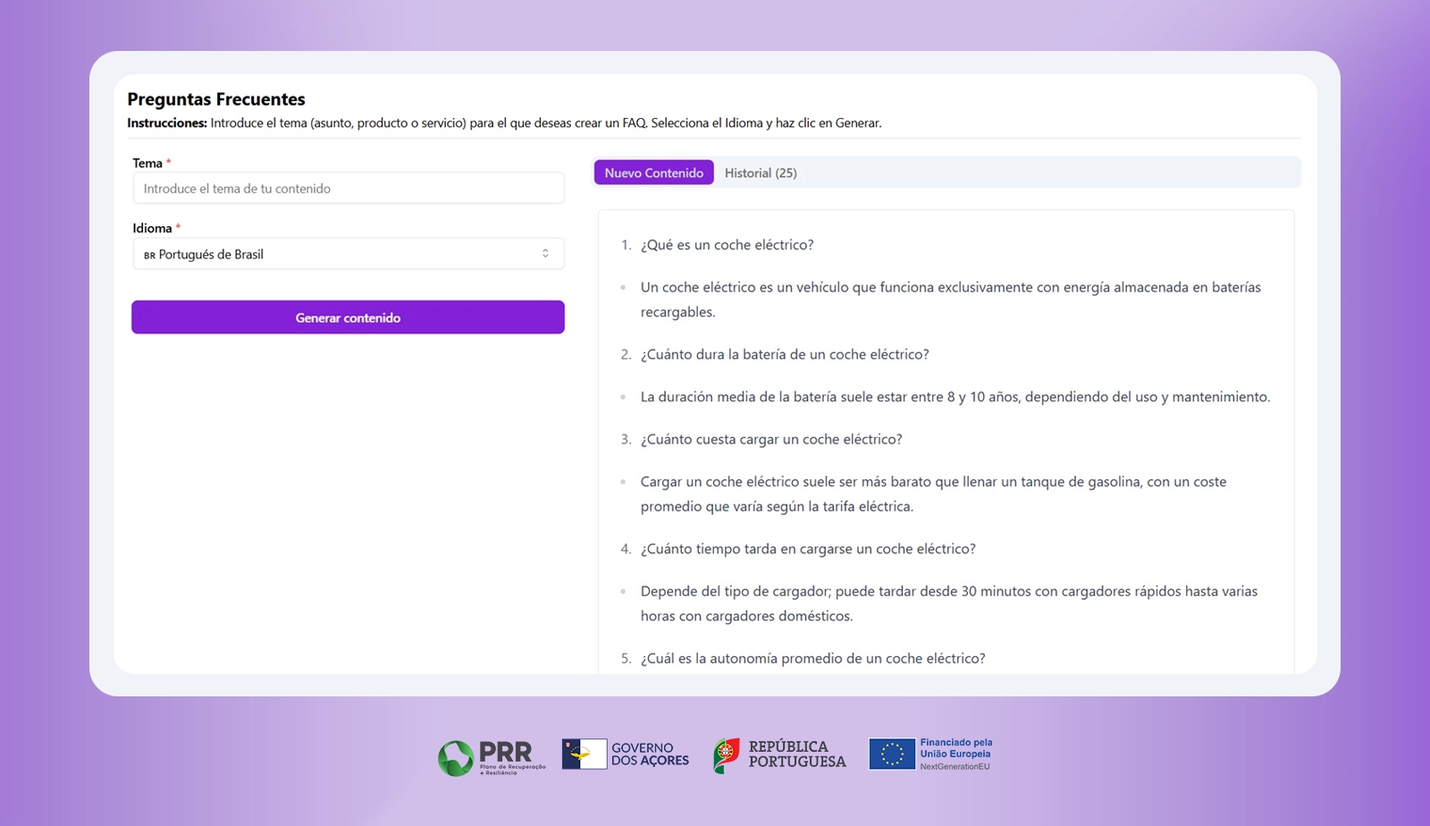 - Tarea de generación de preguntas frecuentes en Niara