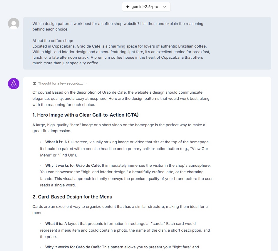 Information architecture suggestions provided by Niara's ChatSEO.