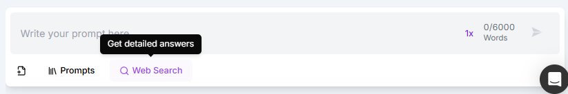 Web Search button in the ChatSEO footer.